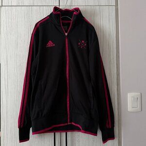 Adidas Women’s Black and Pink Real Madrid Jacket